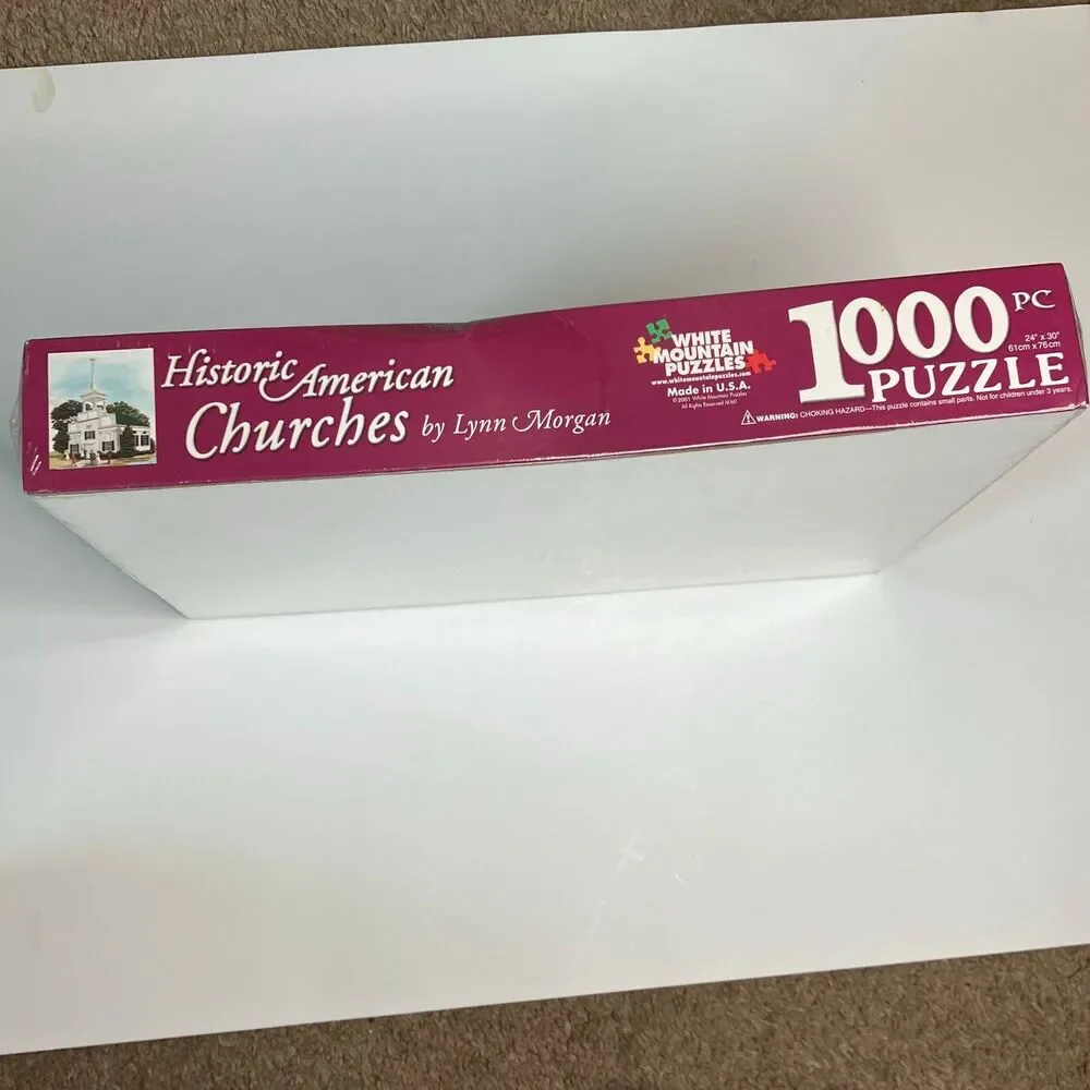 White Mountain Historic American Churches Jigsaw Puzzle 1000 Piece Brand New